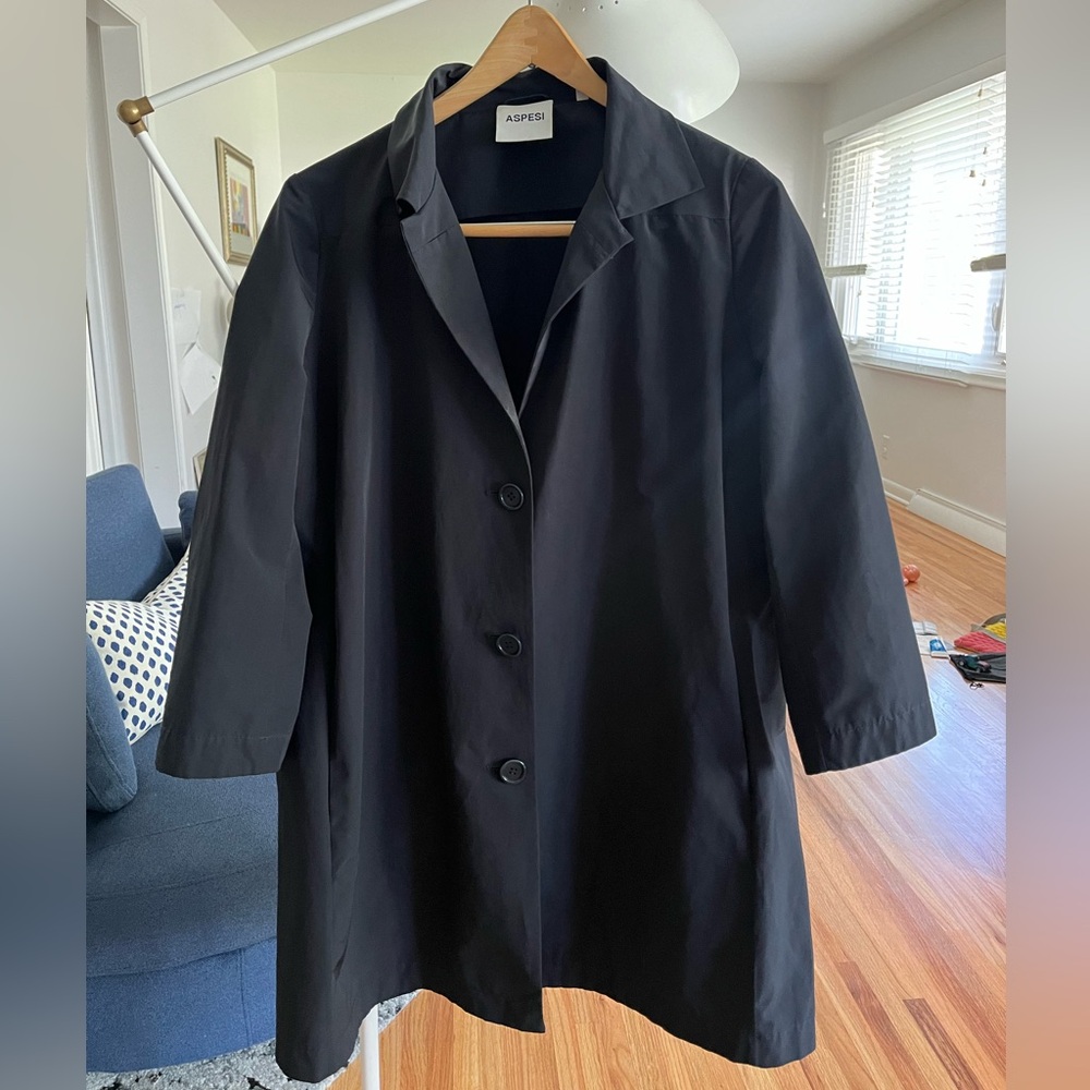 Aspesi Black Women's Trench Coat- Large